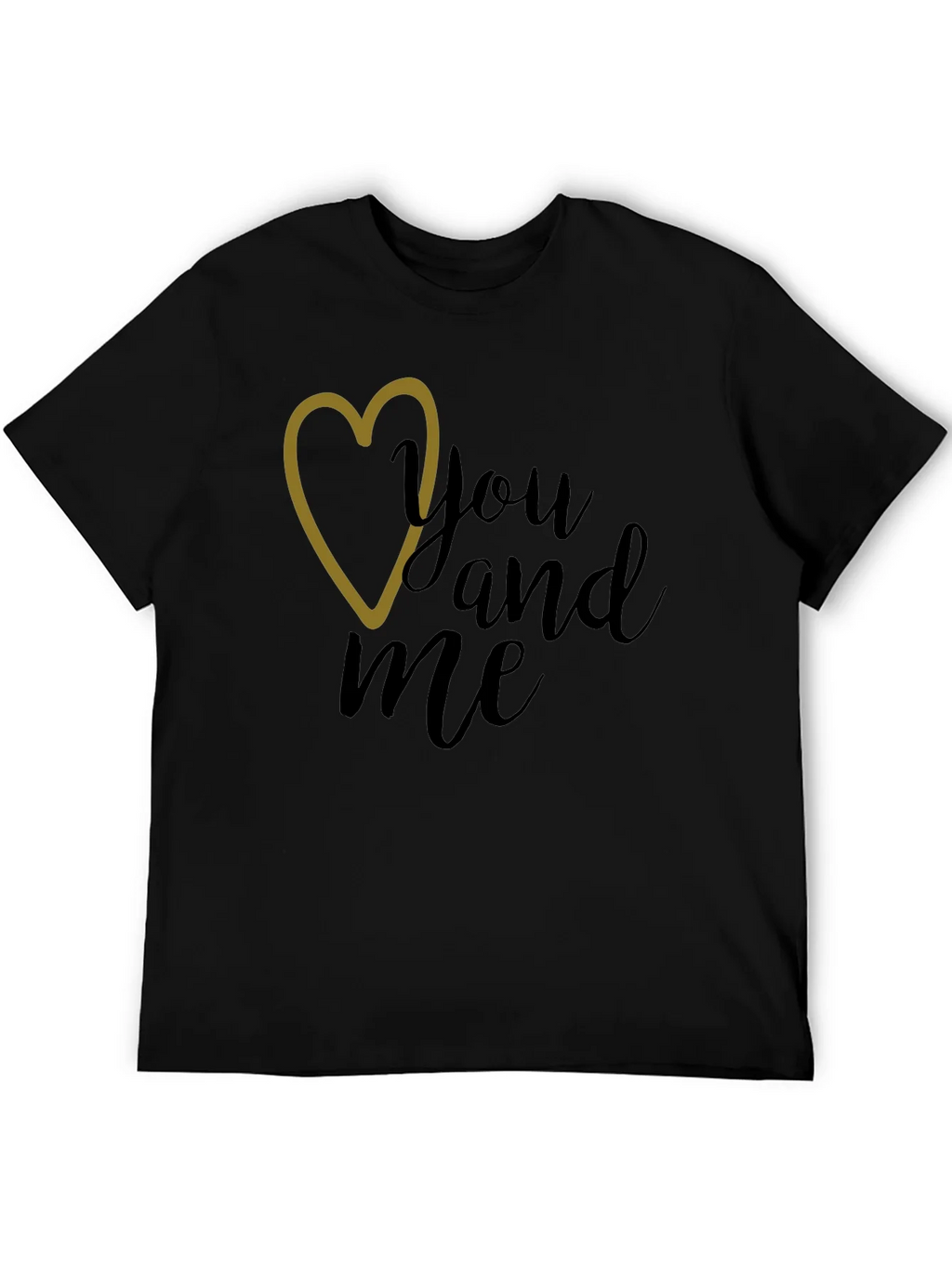 You and Me Graphic Tee - Black Crew Neck