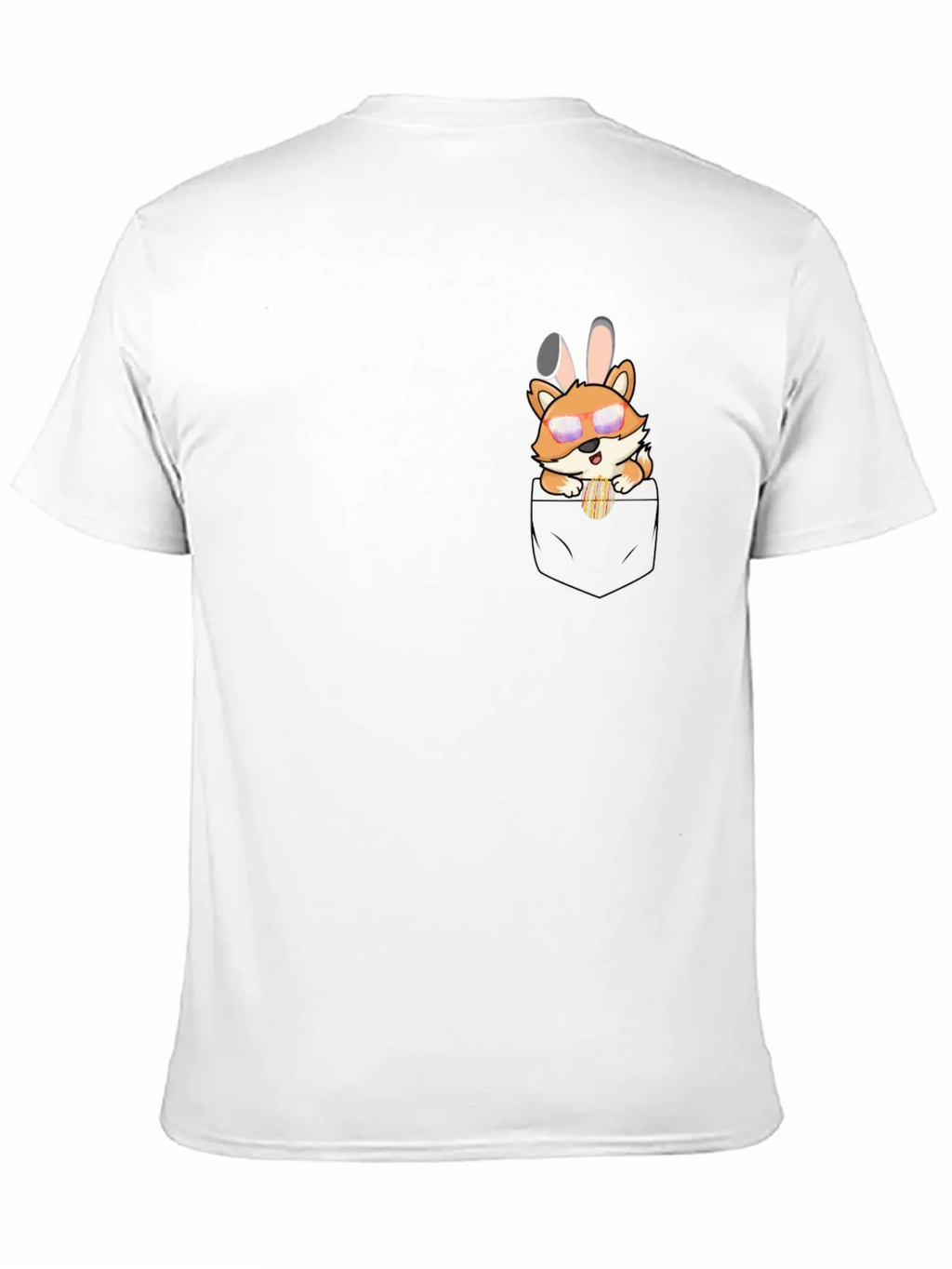 Cute Fox in Pocket Graphic T-Shirt - Unisex