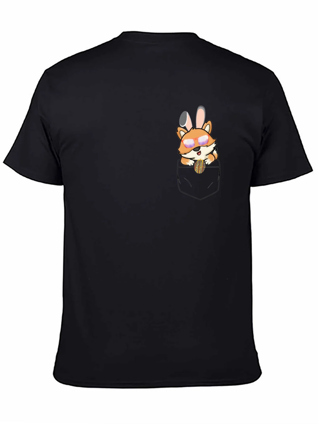 Cute Fox in Pocket Graphic T-Shirt - Unisex