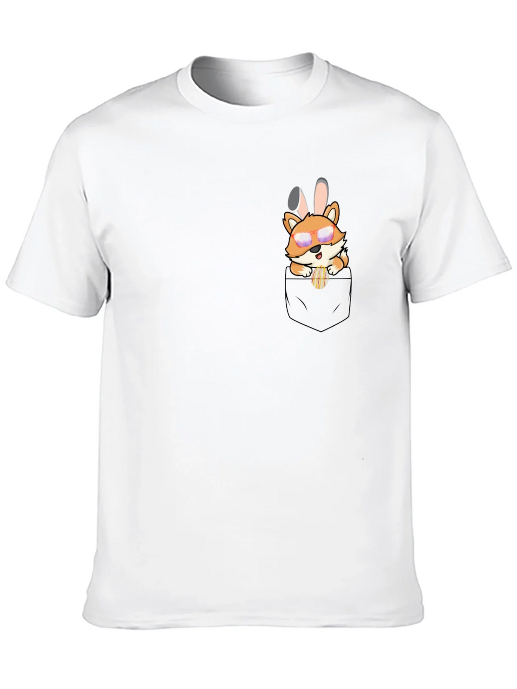 Cute Fox in Pocket Graphic T-Shirt - Unisex