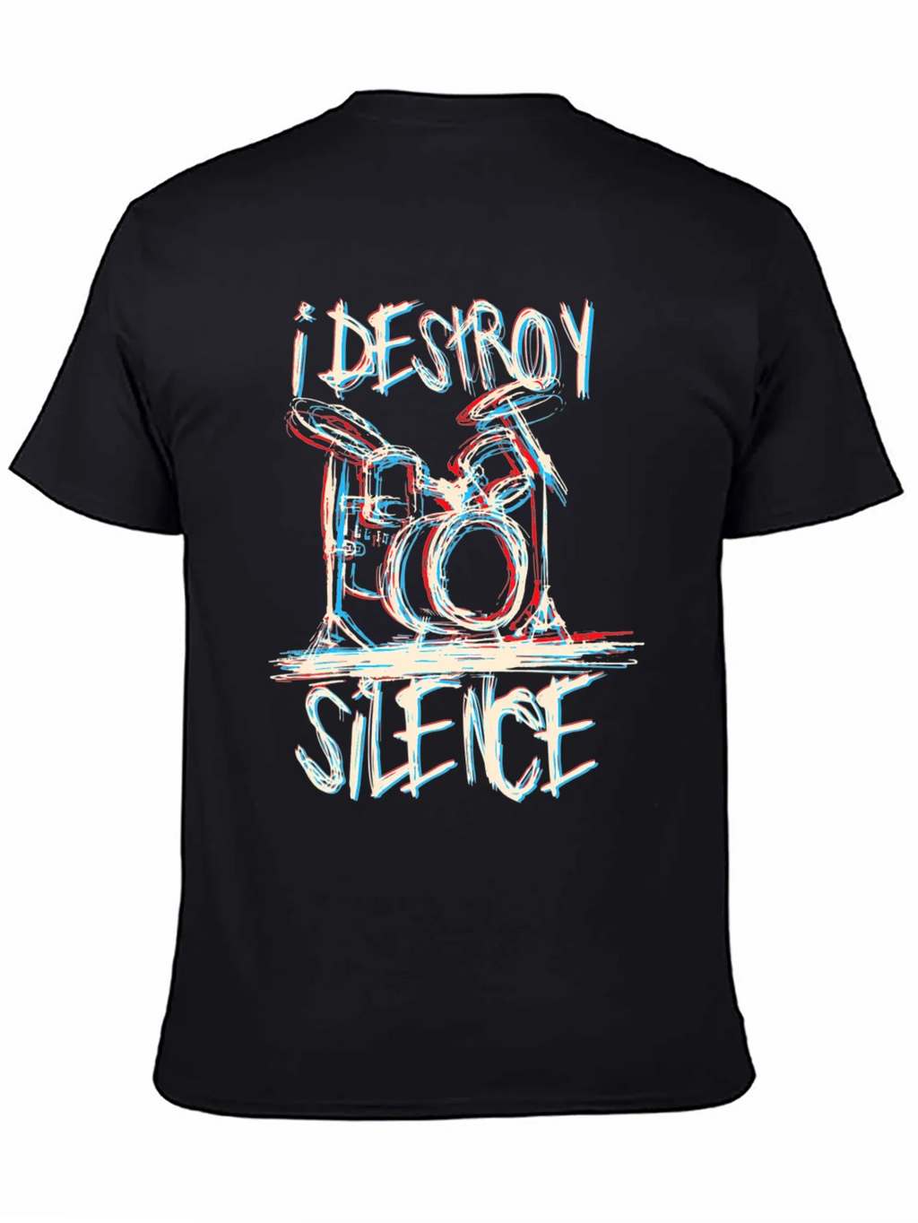 I DESTROY SILENCE Drummer Graphic Tee - Black