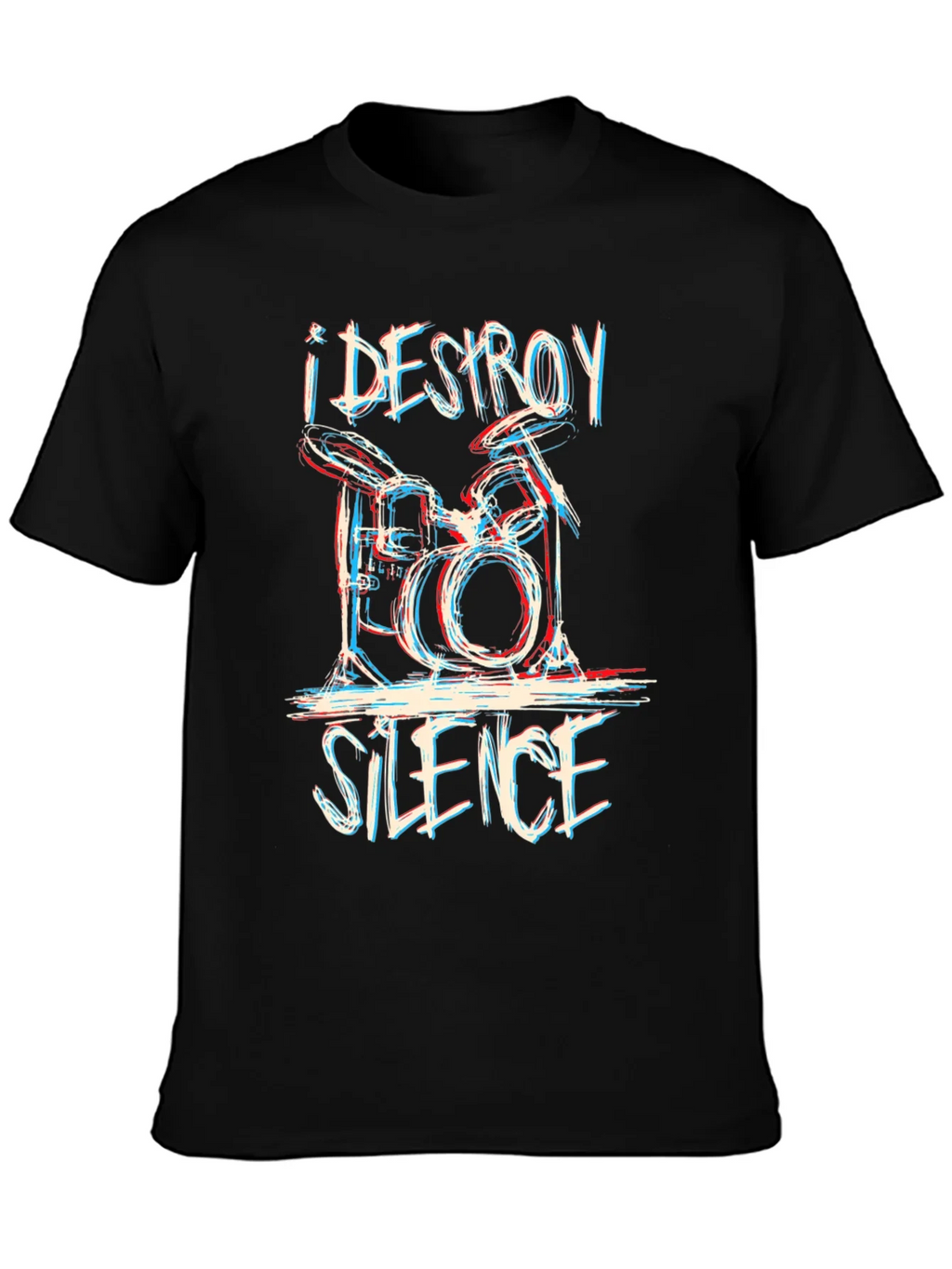 I DESTROY SILENCE Drummer Graphic Tee - Black