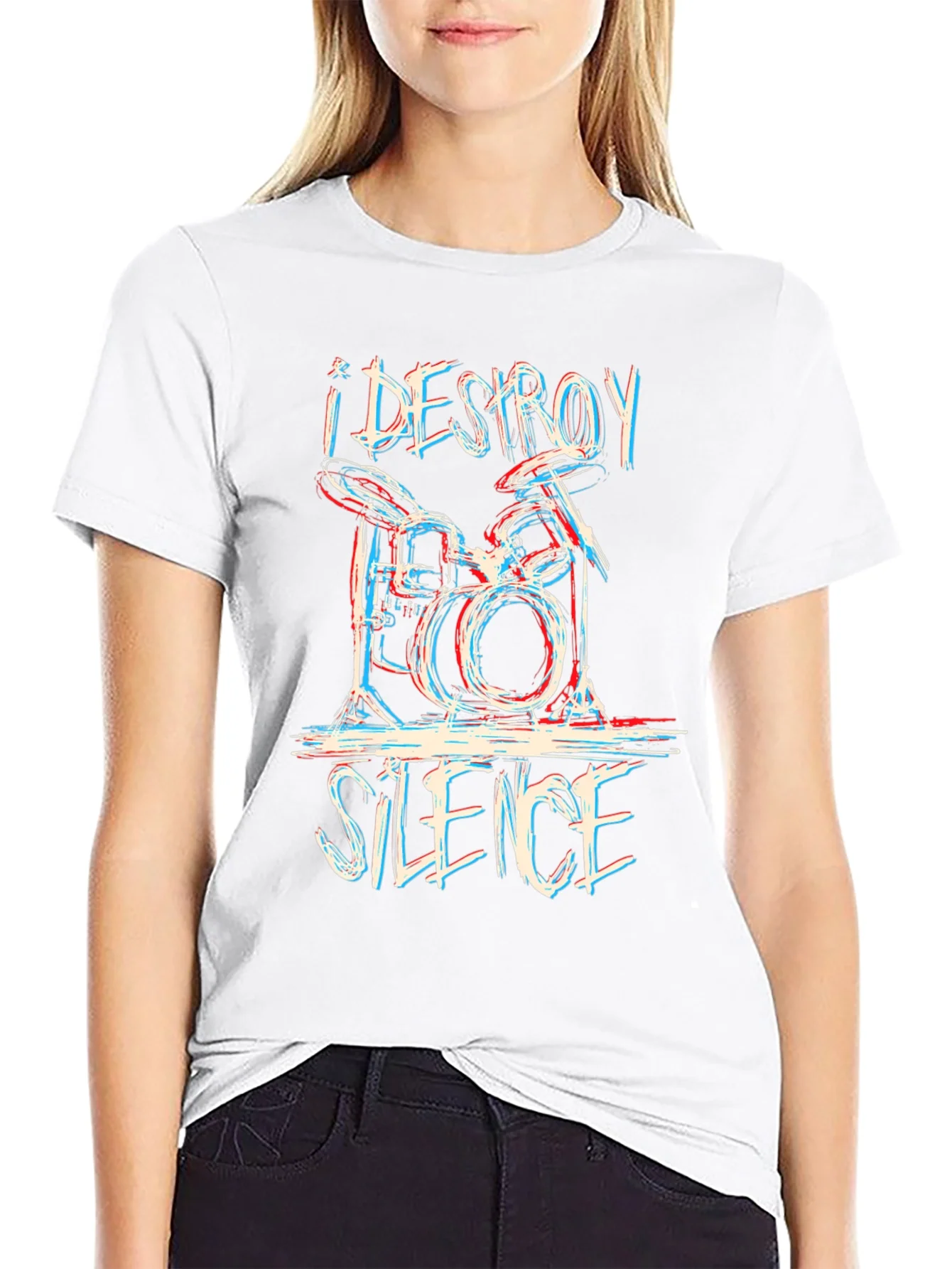 I DESTROY SILENCE Drummer Graphic Tee - Black
