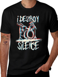 I DESTROY SILENCE Drummer Graphic Tee - Black