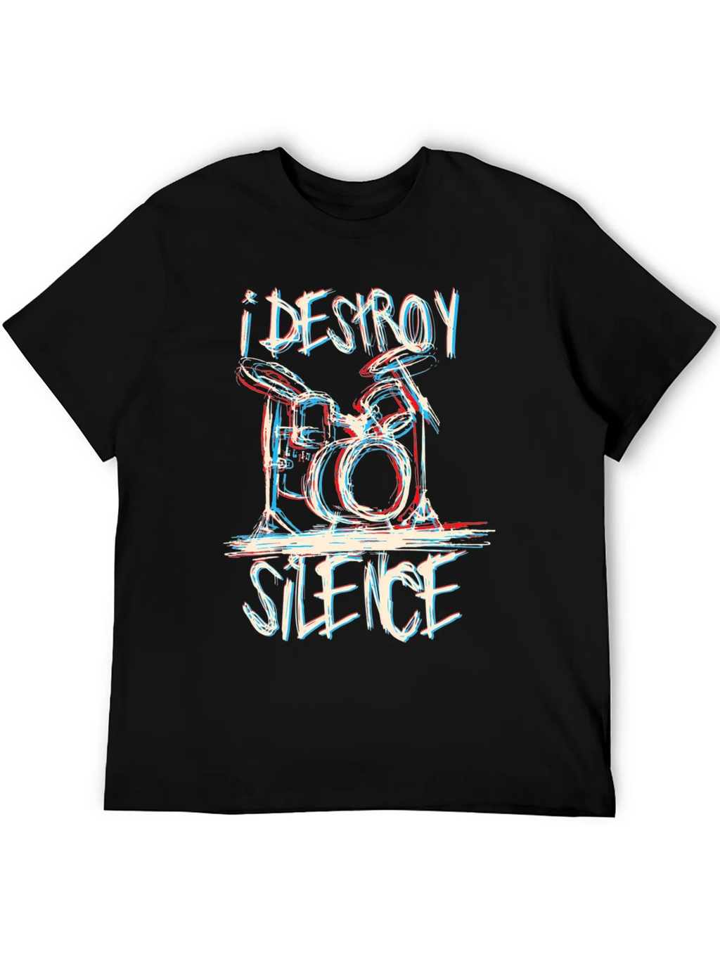 I DESTROY SILENCE Drummer Graphic Tee - Black