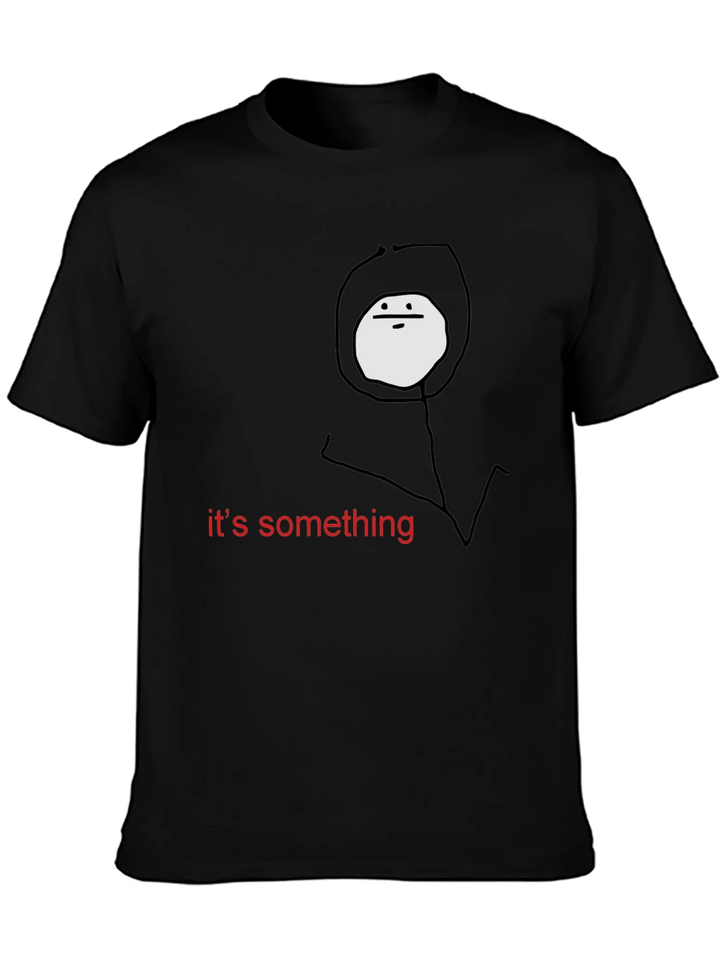 Something Meme Black T-Shirt
