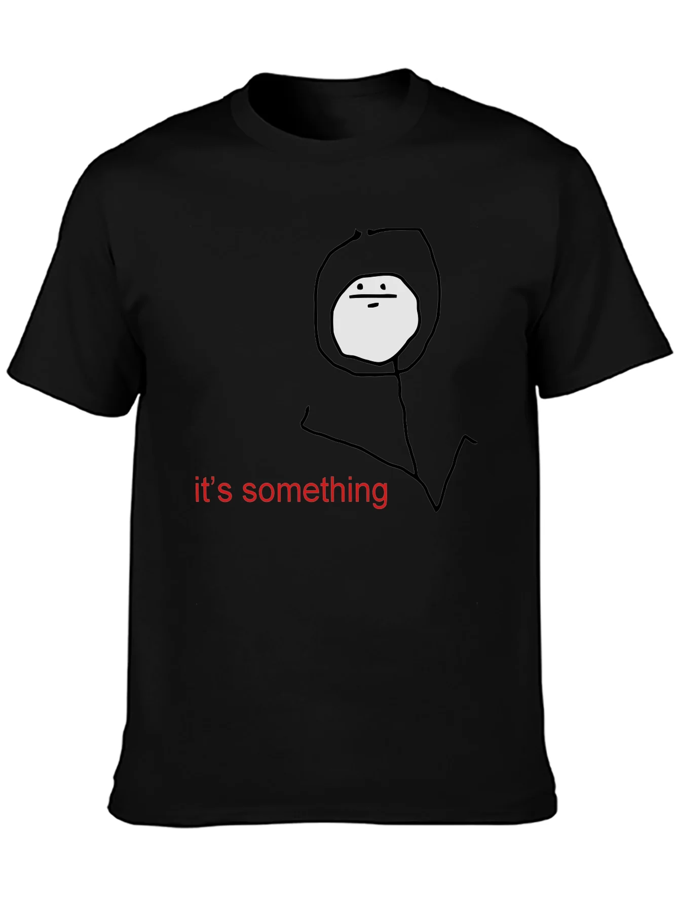 Something Meme Black T-Shirt