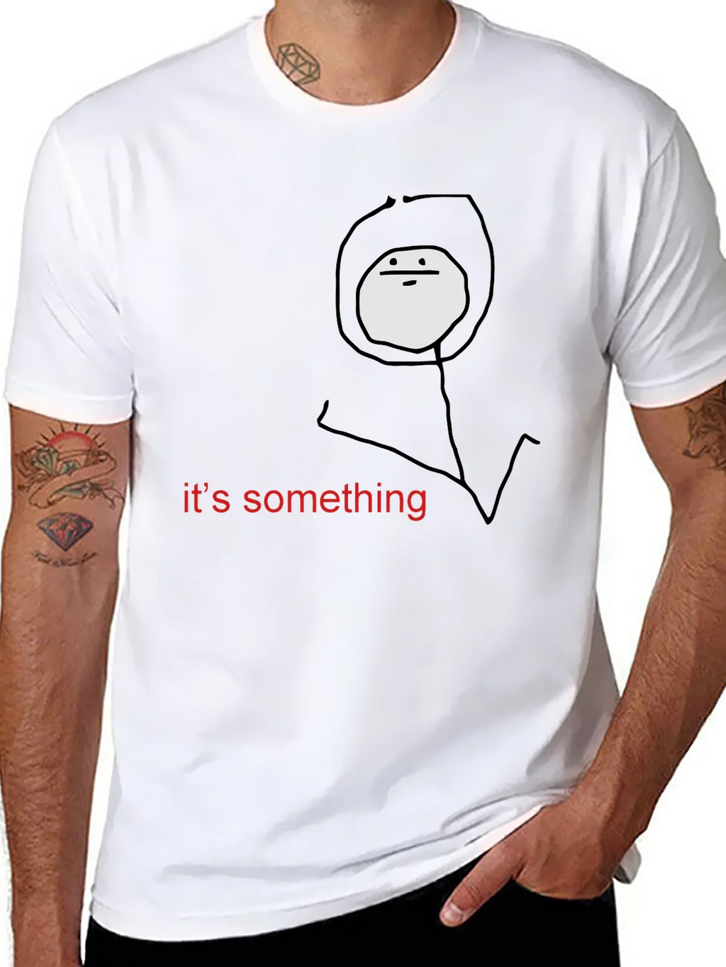Something Meme Black T-Shirt