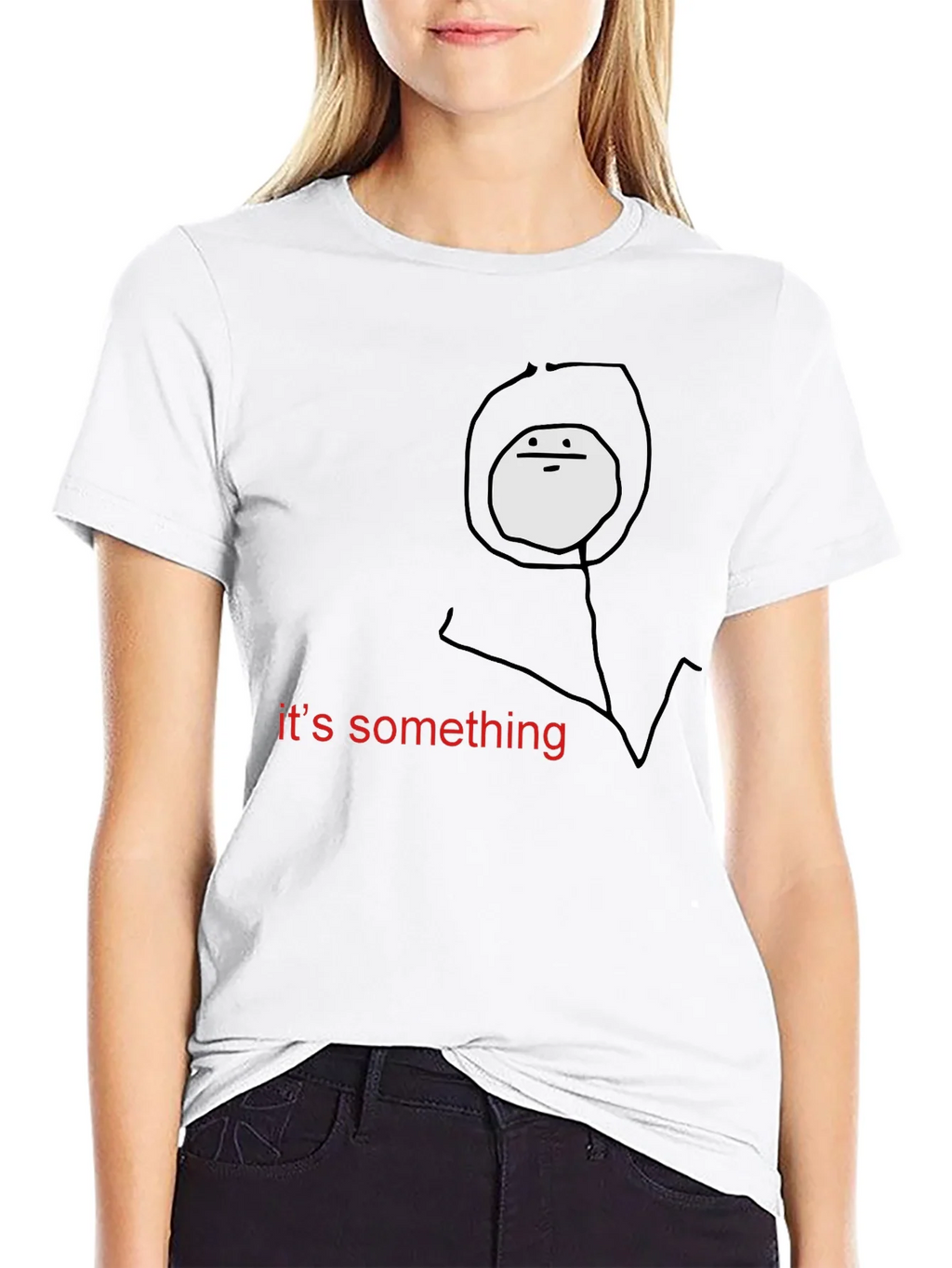 Something Meme Black T-Shirt
