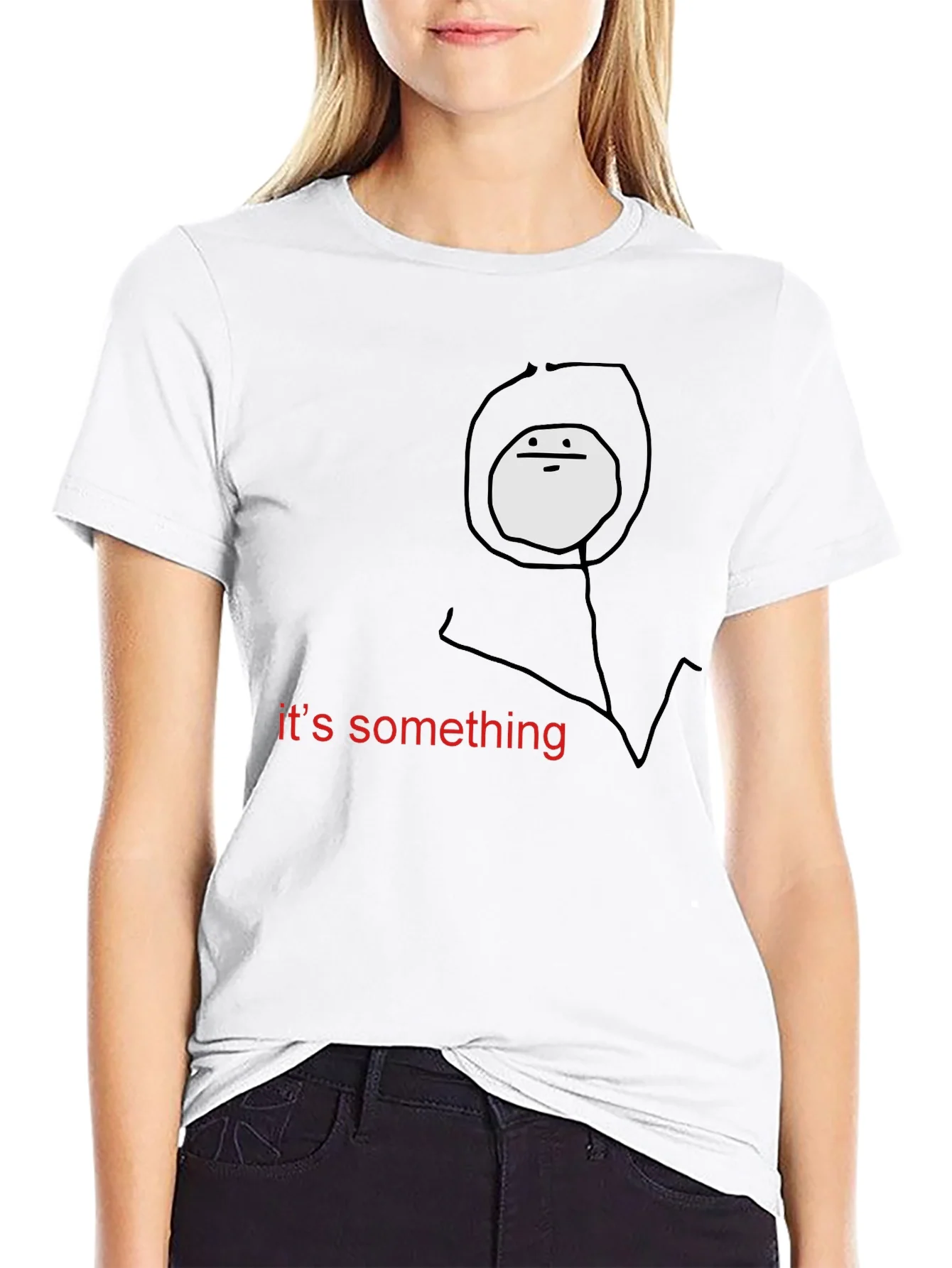 Something Meme Black T-Shirt
