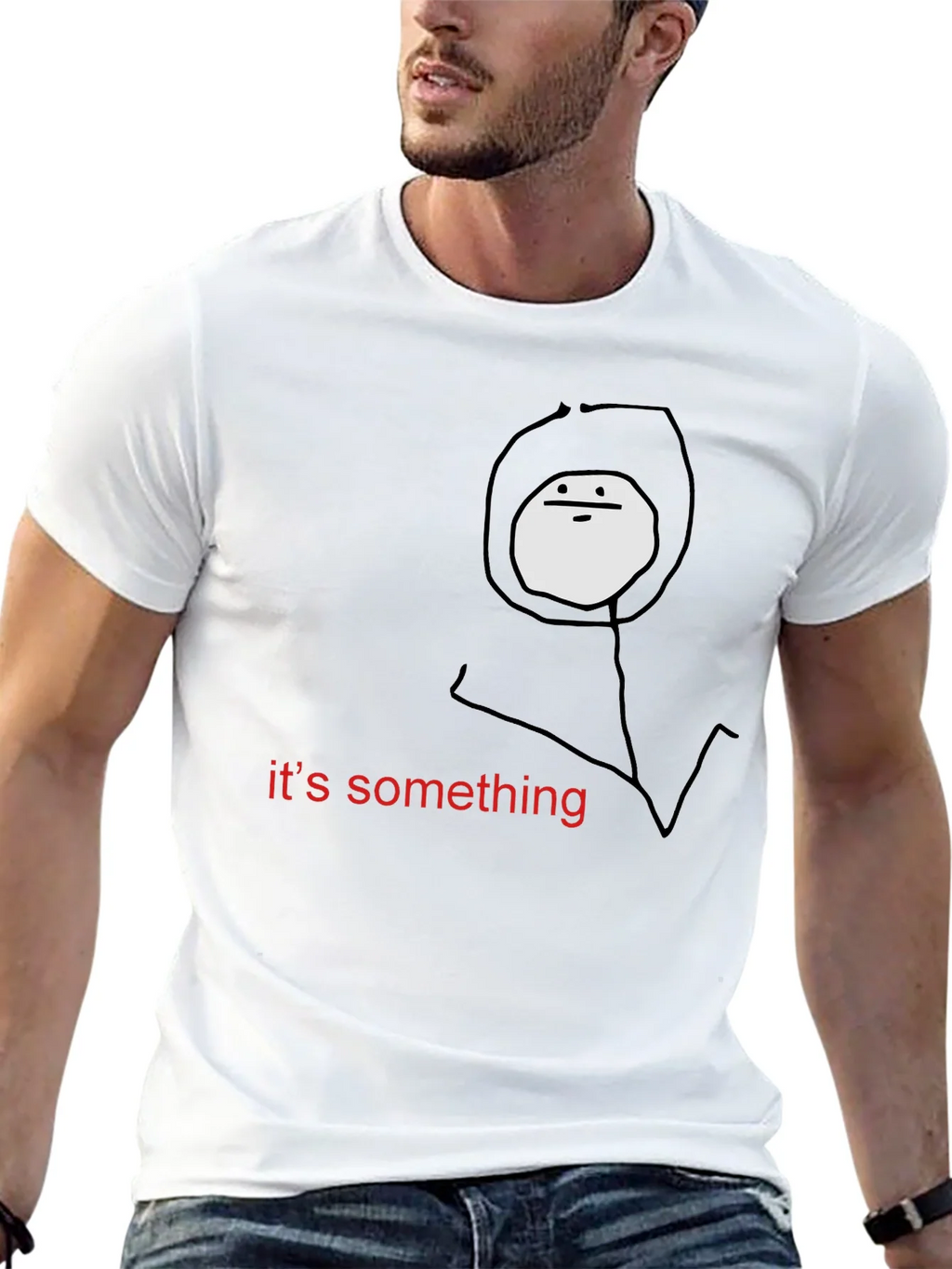 Something Meme Black T-Shirt