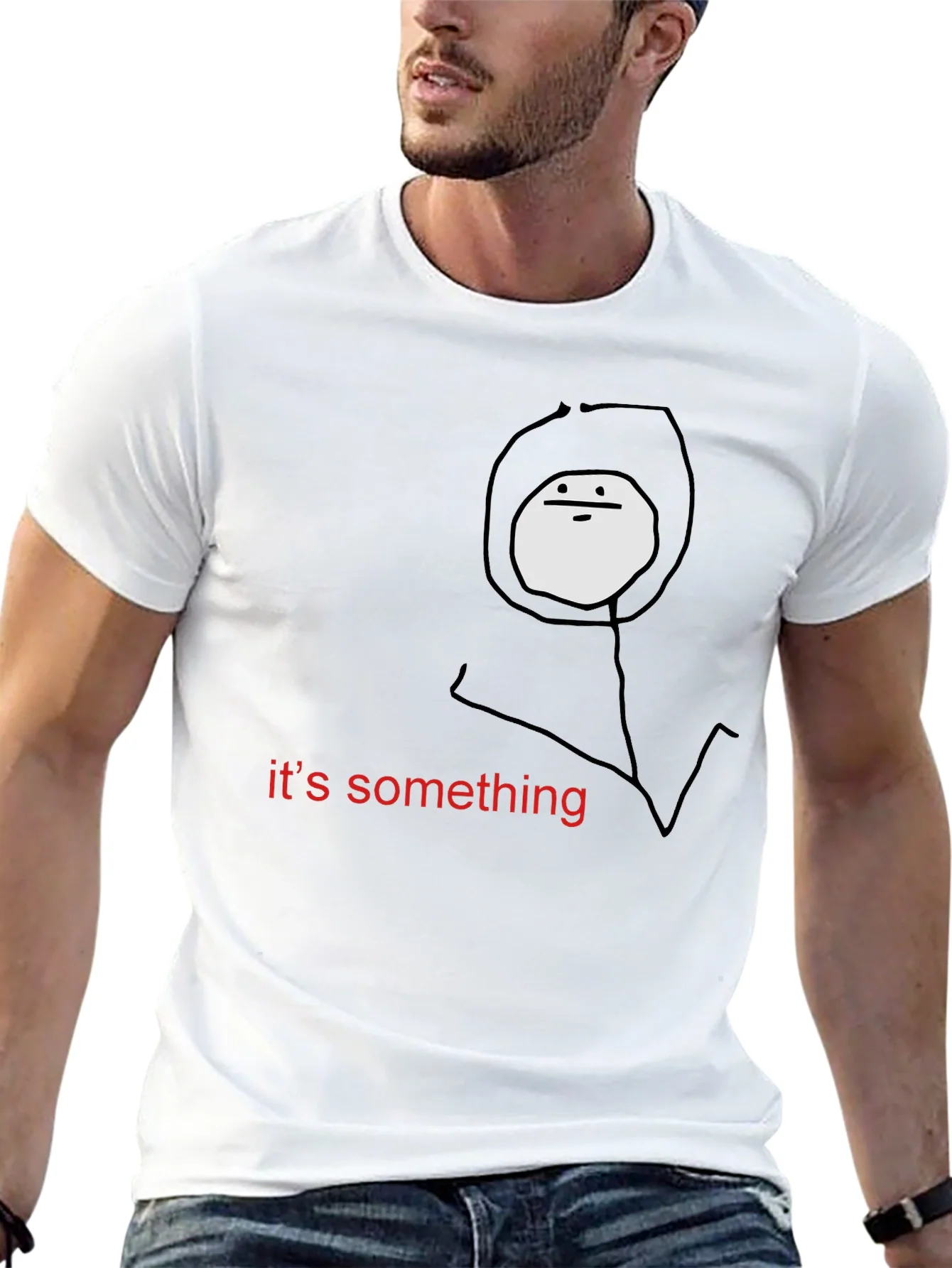 Something Meme Black T-Shirt