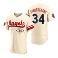 Baseball Jerseys Men Los Angeles Angels #34 Noah Syndergaard Cream Stitched 2022 City Connect Jersey