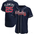 Atlanta Braves #25 Tyler Flowers Navy Alternate Jersey Stitches Baseball Jerseys