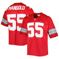 O.State Buckeyes #55 Nick Mangold Mitchell & Ness Authentic Jersey Scarlet Football Jersey Stitched American College Jerseys