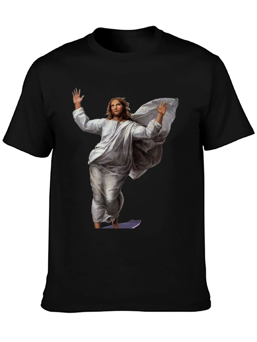 Jesus Surfing Graphic Tee - Black