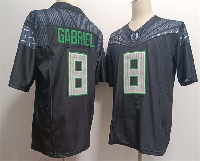 O.Ducks #8 Dillon Gabriel Black 2024 F.U.S.E. Stitched American College Jerseys