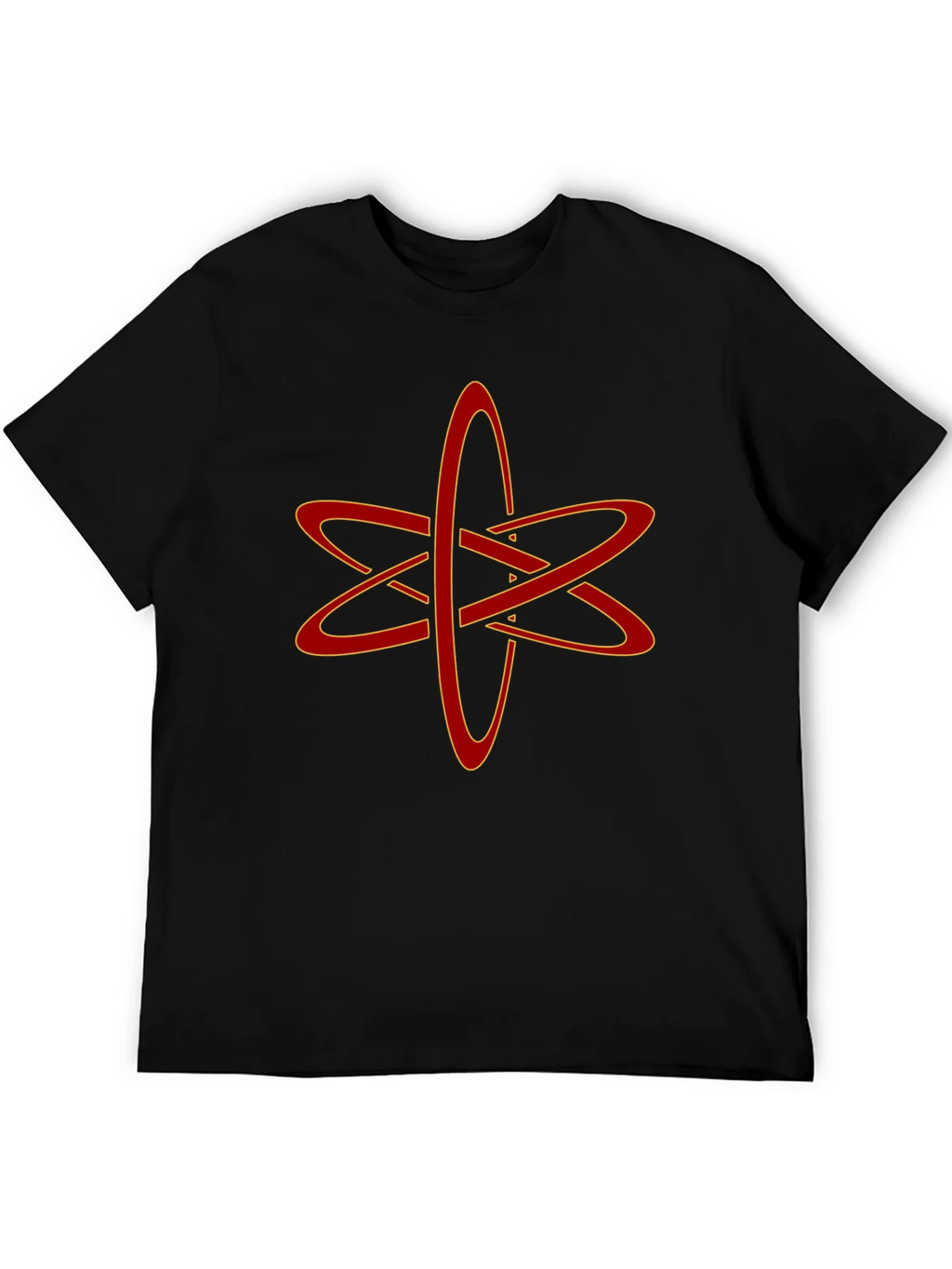 Atomic Symbol Graphic Tee - Black Cotton Blend T-Shirt