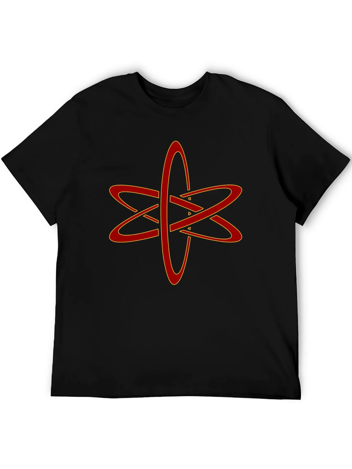 Atomic Symbol Graphic Tee - Black Cotton Blend T-Shirt