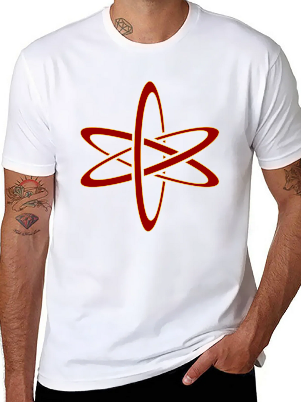 Atomic Symbol Graphic Tee - Black Cotton Blend T-Shirt