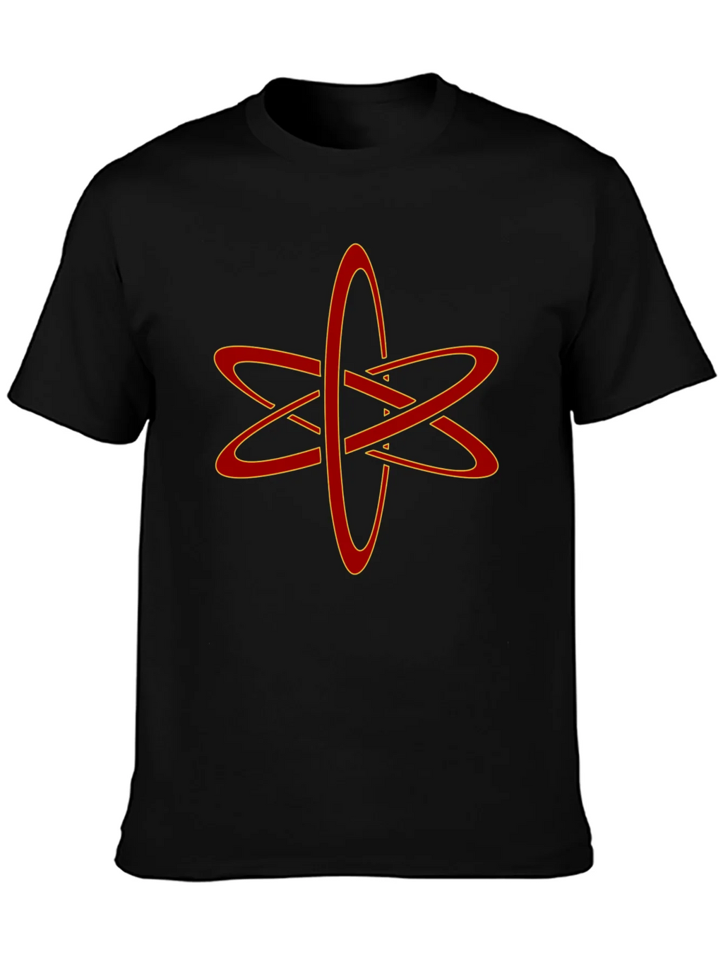 Atomic Symbol Graphic Tee - Black Cotton Blend T-Shirt