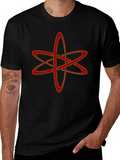 Atomic Symbol Graphic Tee - Black Cotton Blend T-Shirt