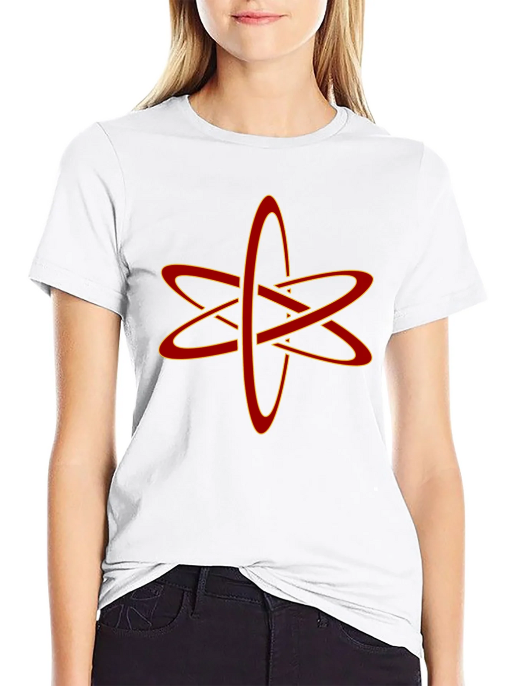 Atomic Symbol Graphic Tee - Black Cotton Blend T-Shirt