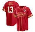 SF.49ers #13 Brock Purdy Red 75th anniversary Cool Base Stitched American Baseball Jersey