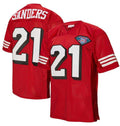 SF.49ers #21 Deion Sanders Mitchell & Ness Scarlet 1994 Authentic American Football Jerseys