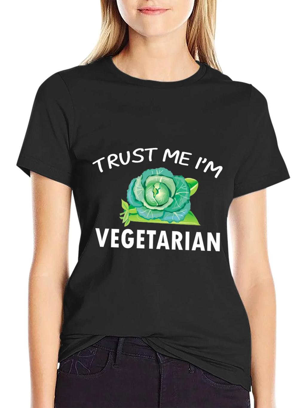 Trust Me Im Vegetarian T-Shirt Funny Cabbage Tee