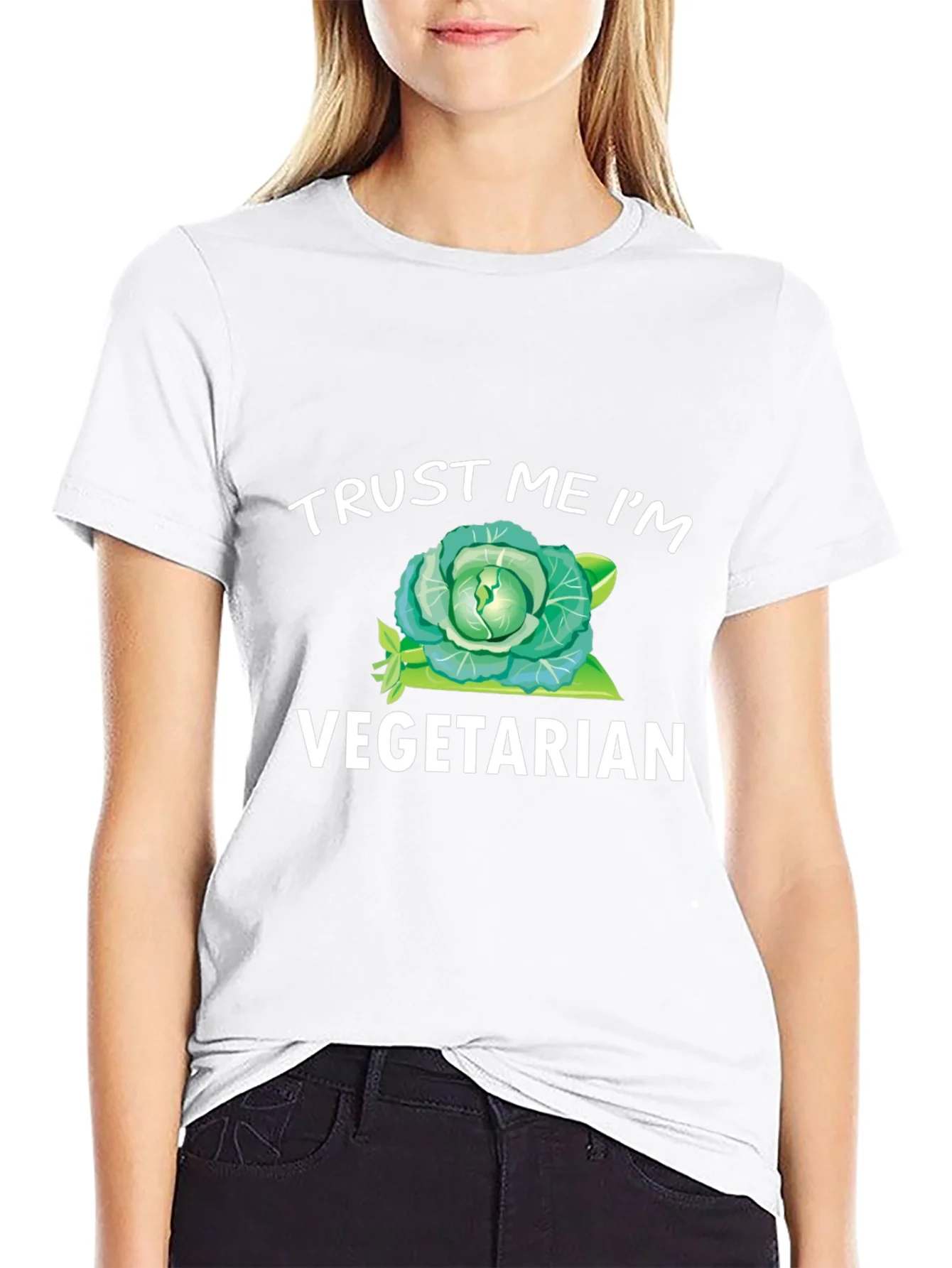 Trust Me Im Vegetarian T-Shirt Funny Cabbage Tee