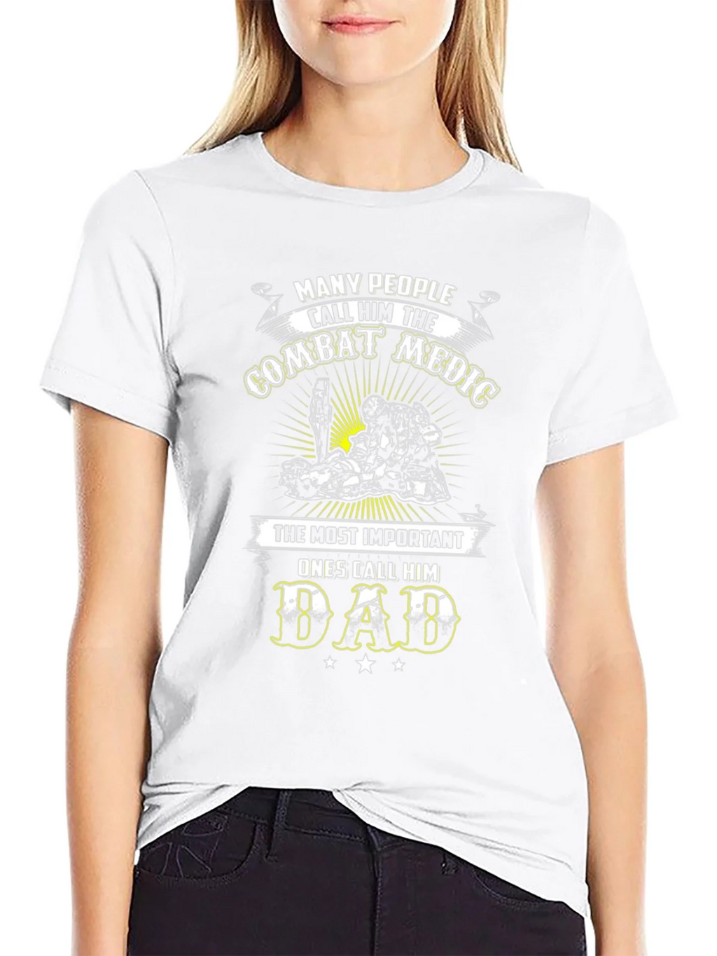 Combat Medic Dad Graphic T-Shirt