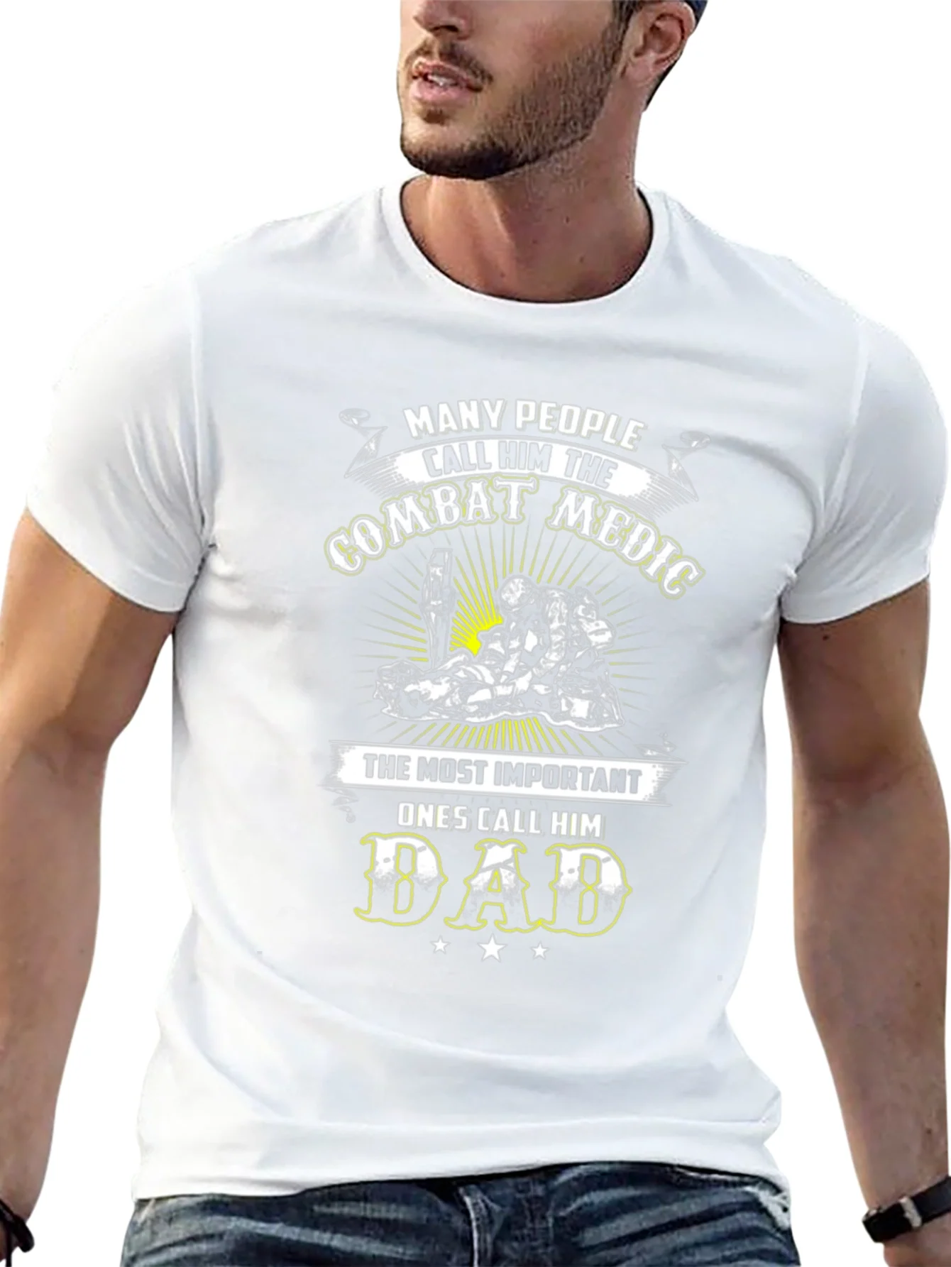 Combat Medic Dad Graphic T-Shirt