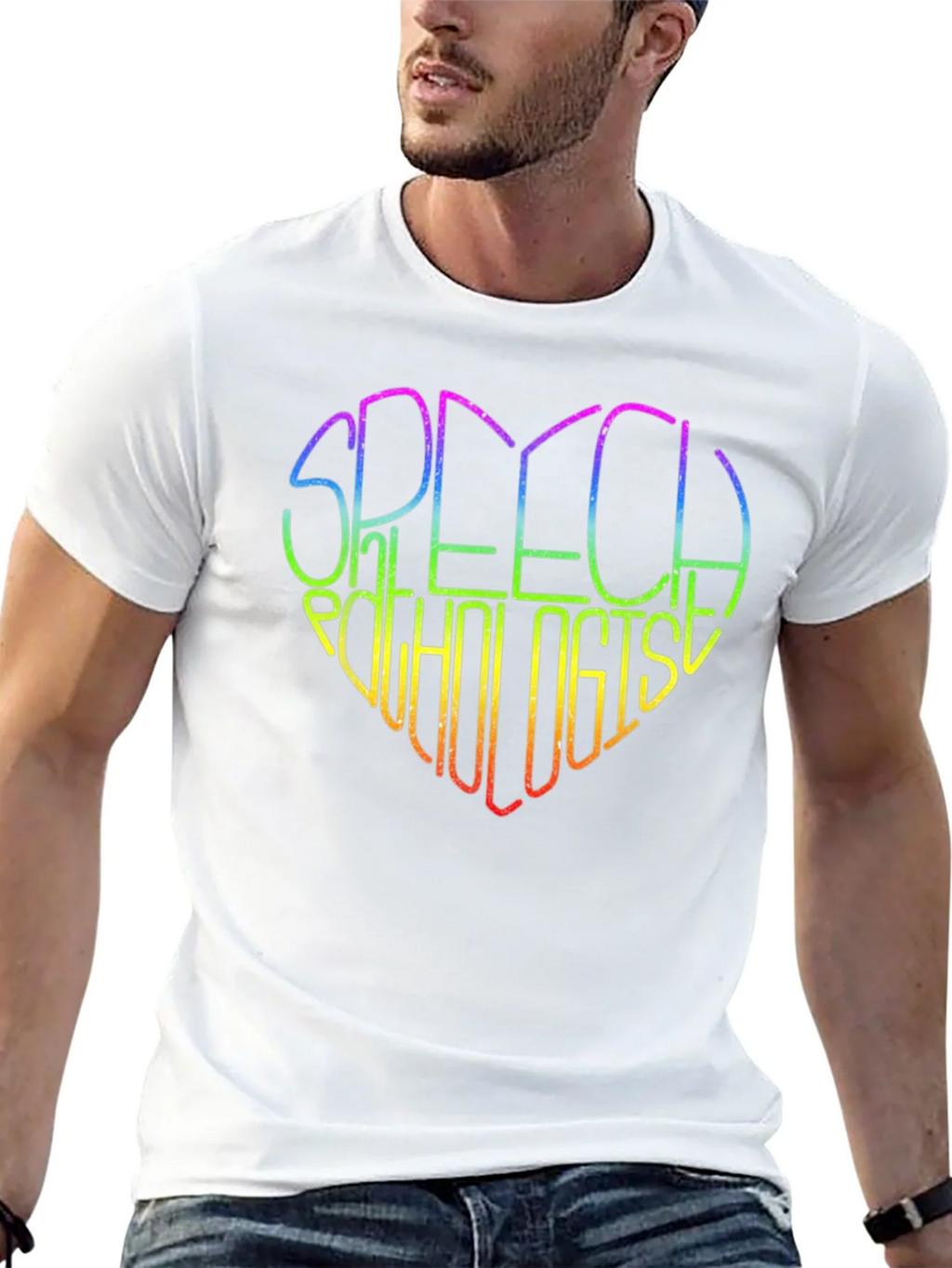 Rainbow Speech Pathologist Heart T-Shirt