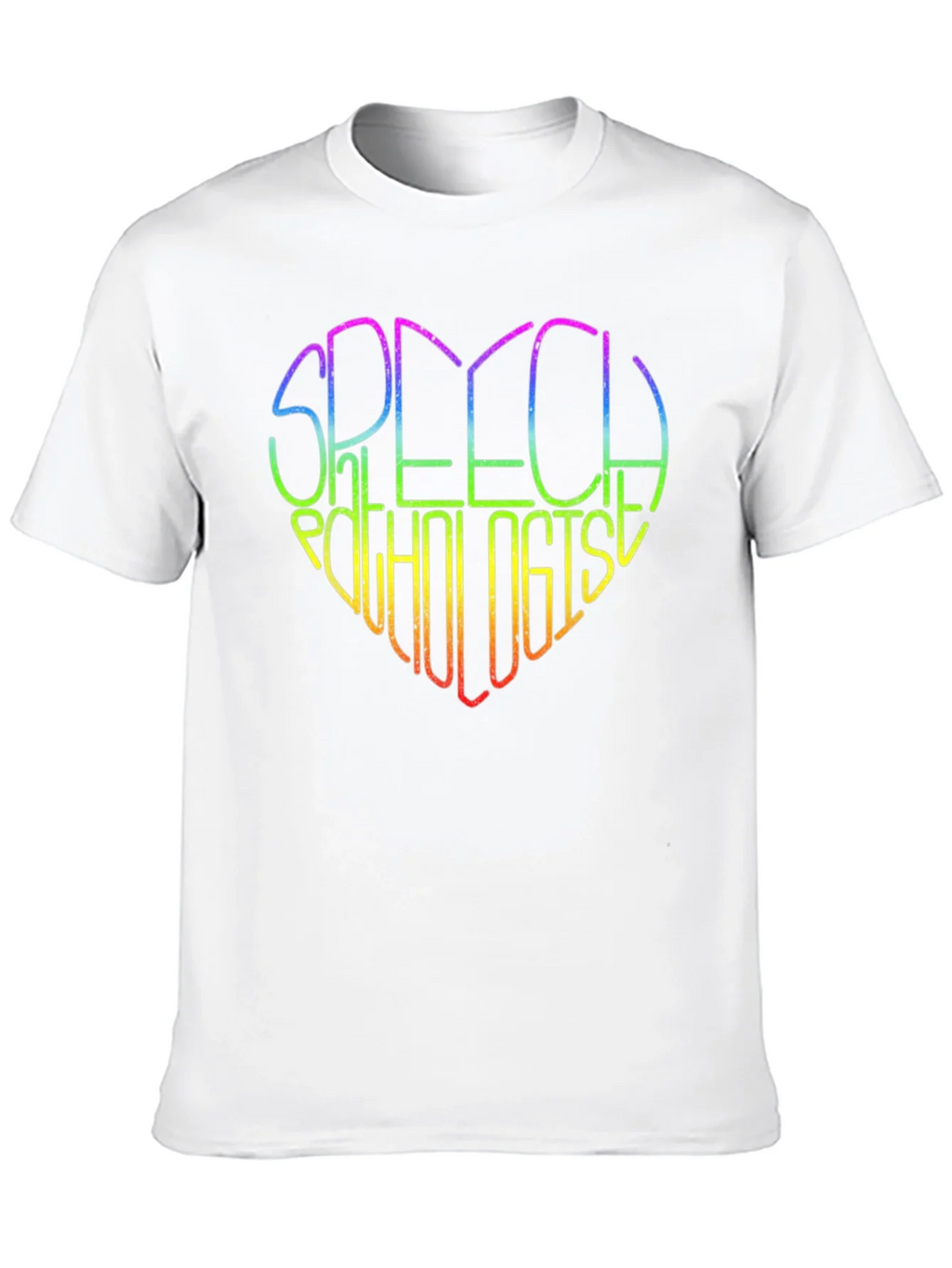 Rainbow Speech Pathologist Heart T-Shirt