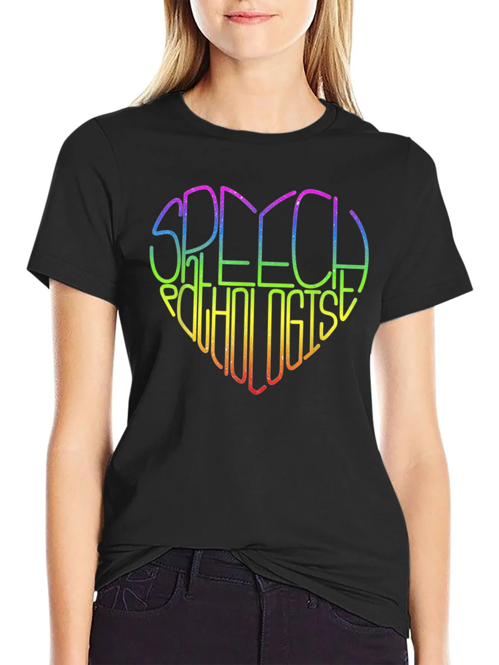 Rainbow Speech Pathologist Heart T-Shirt