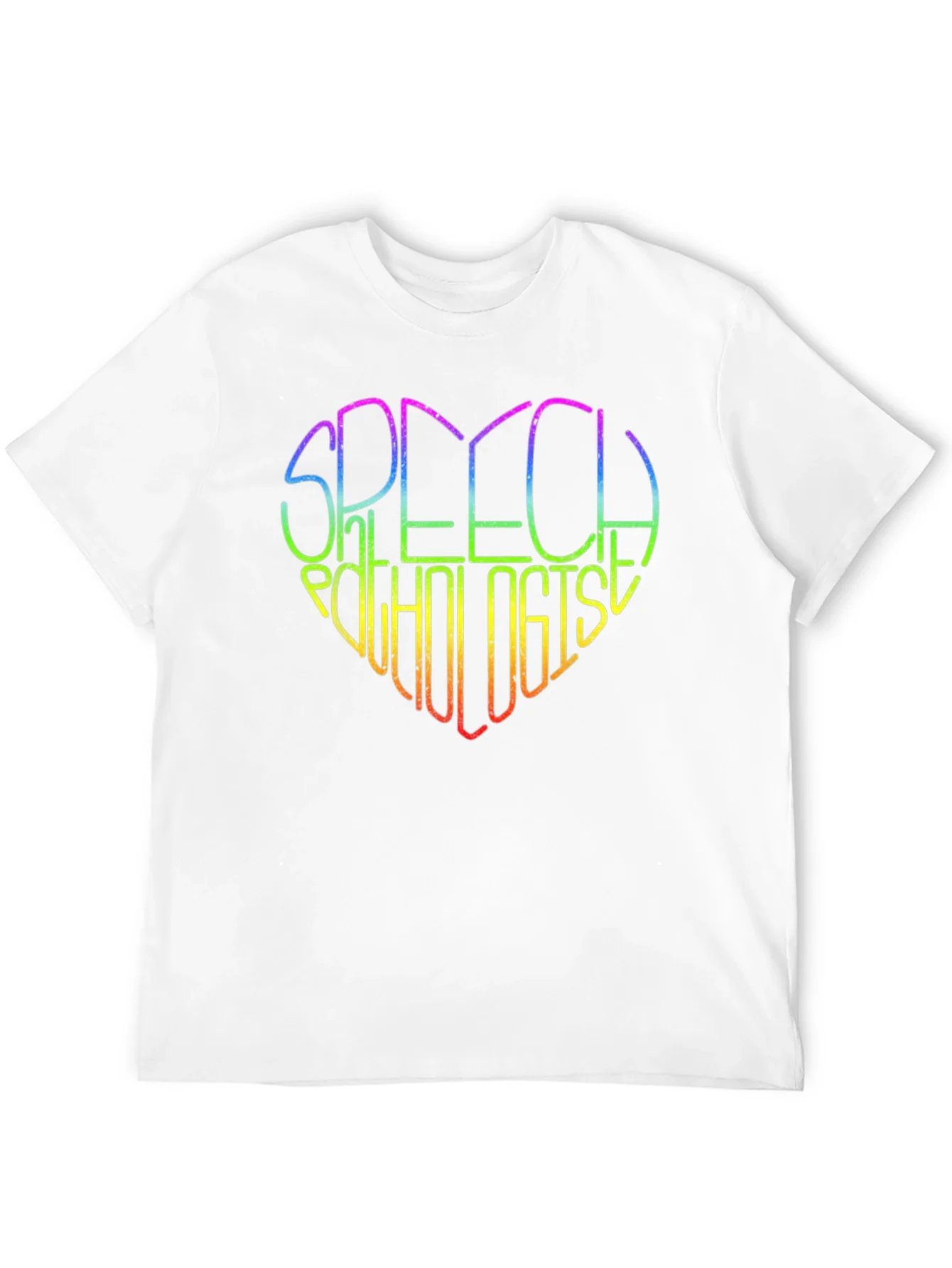 Rainbow Speech Pathologist Heart T-Shirt