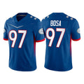 SF.49ers #97 Nick Bosa 2022 Royal Pro Bowl Stitched Jersey American Football Jersey