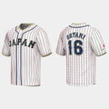 #16 SHOHEI OHTANI JAPAN BASEBALL 2023 WORLD BASEBALL CLASSIC REPLICA JERSEY C WHITE Stitches Baseball Jerseys