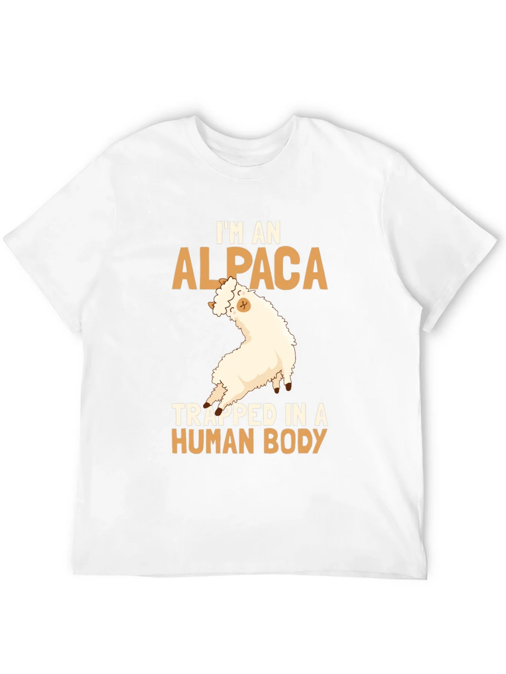 Alpaca in Human Body Funny T-Shirt