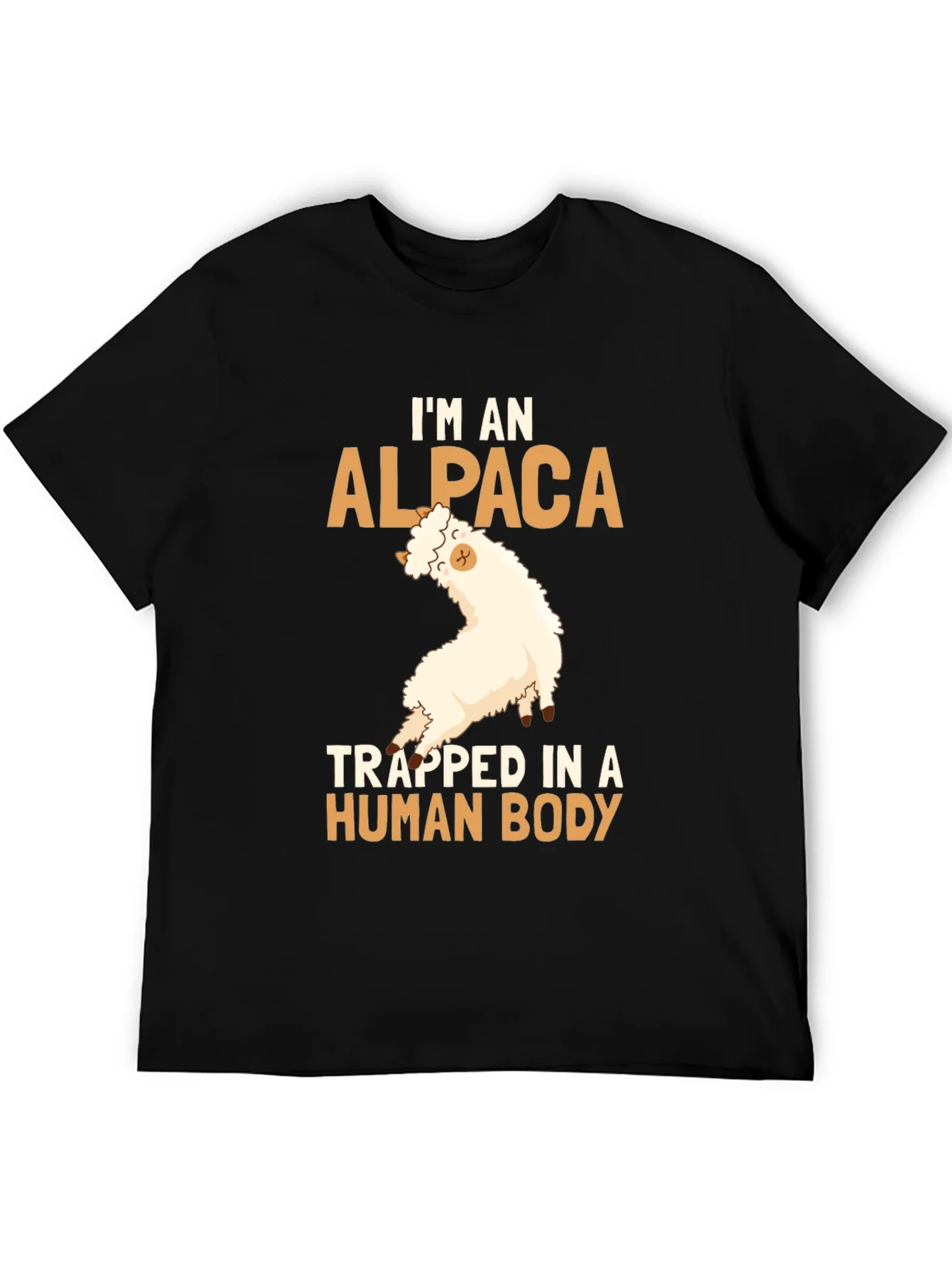 Alpaca in Human Body Funny T-Shirt
