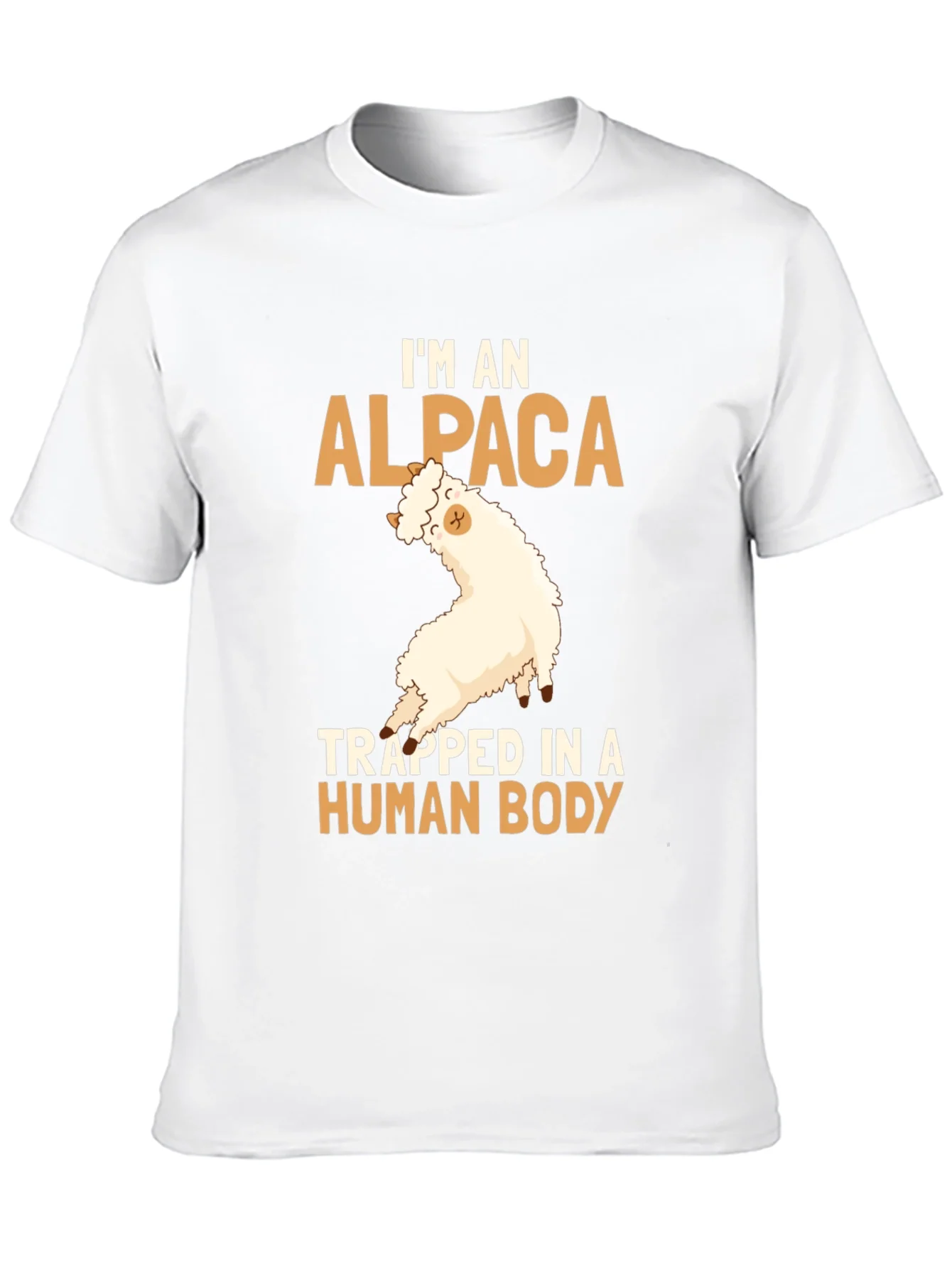 Alpaca in Human Body Funny T-Shirt