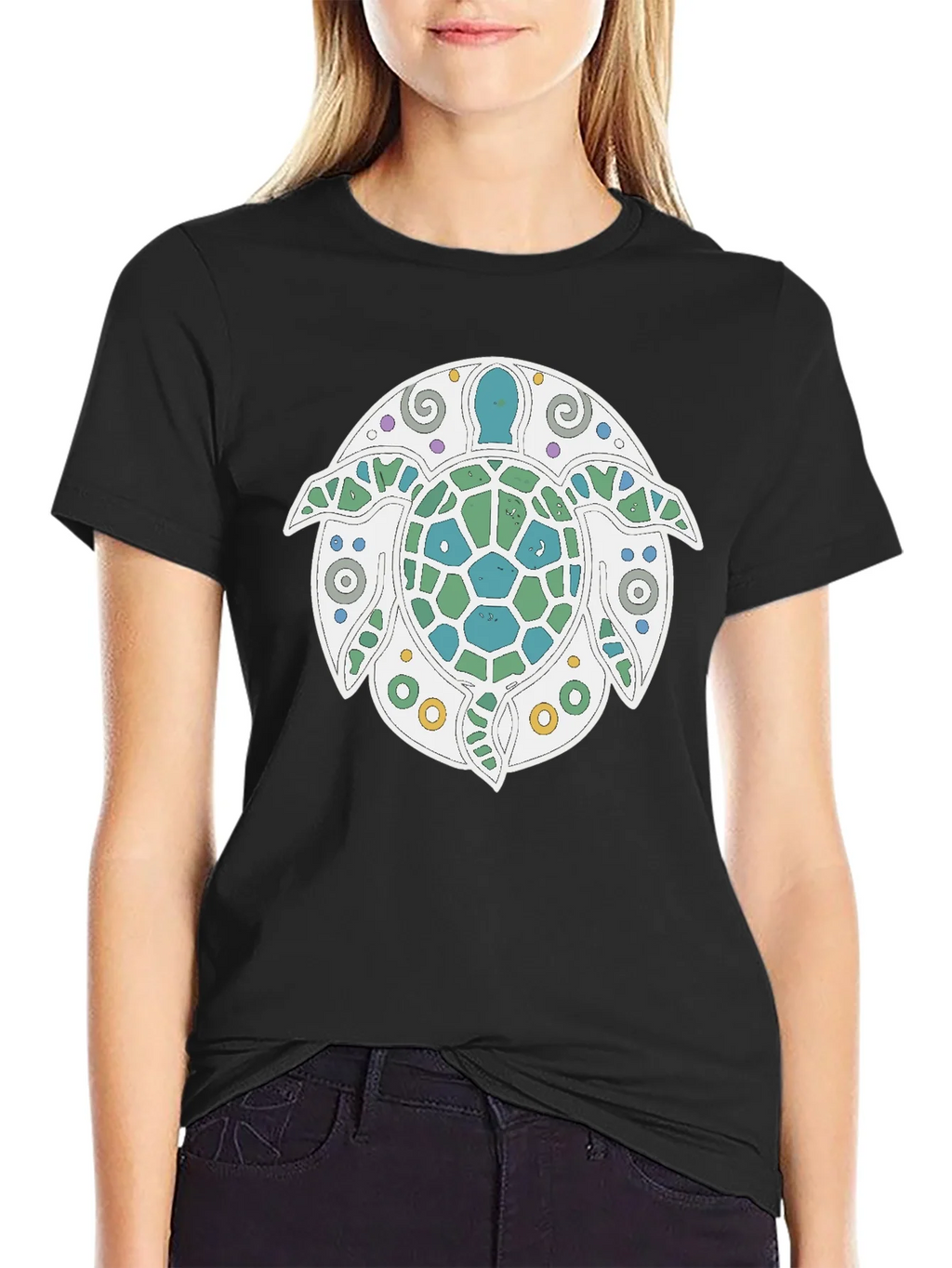 Turtle Graphic Tee - Stylish Black T-Shirt