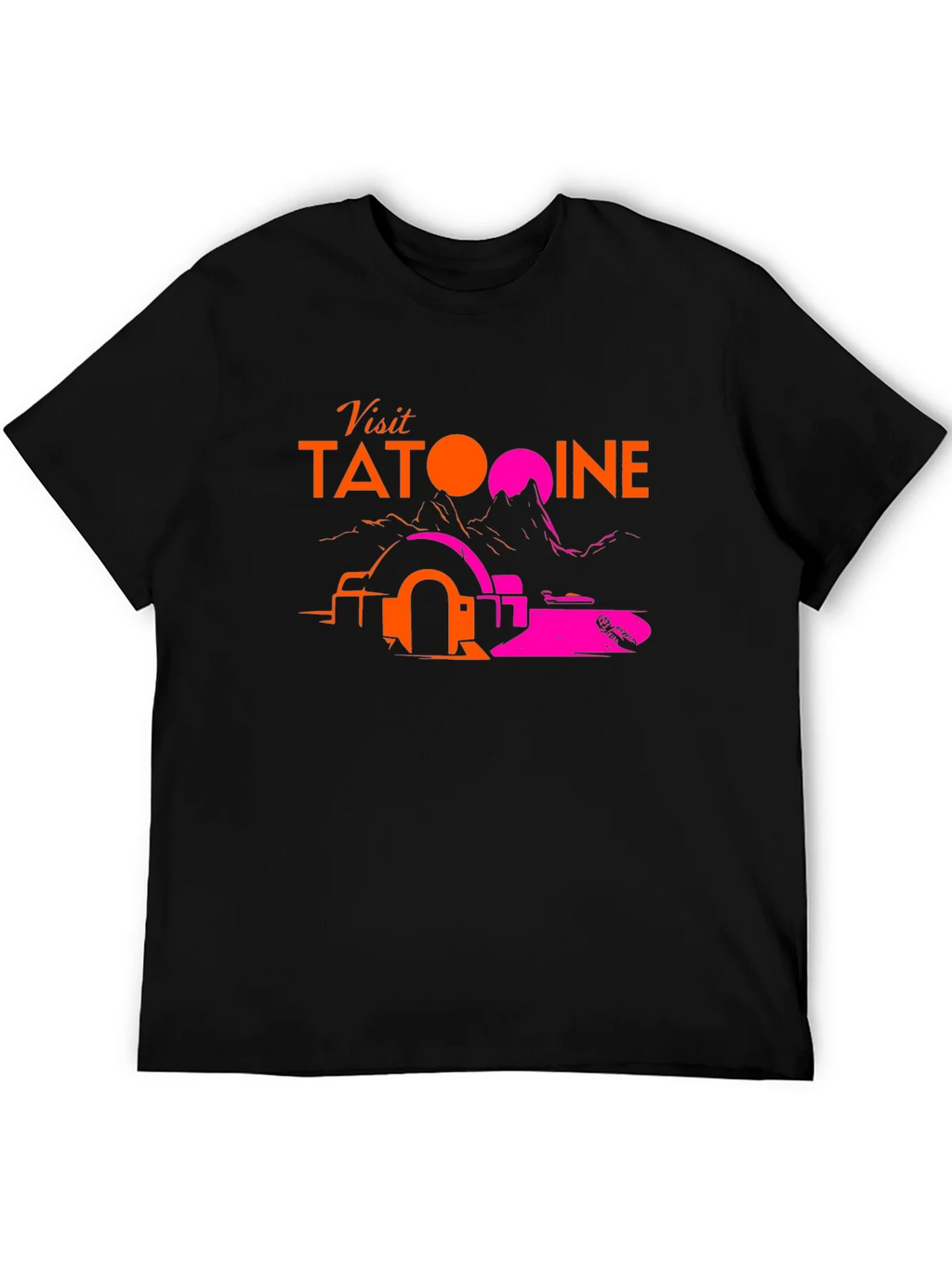 Visit Tatooine Black T-Shirt - Sci-Fi Graphic Tee