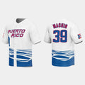 #39 VIMAEL MACHIN PUERTO RICO BASEBALL 2023 WORLD BASEBALL CLASSIC JERSEY C WHITE Stitches Baseball Jerseys