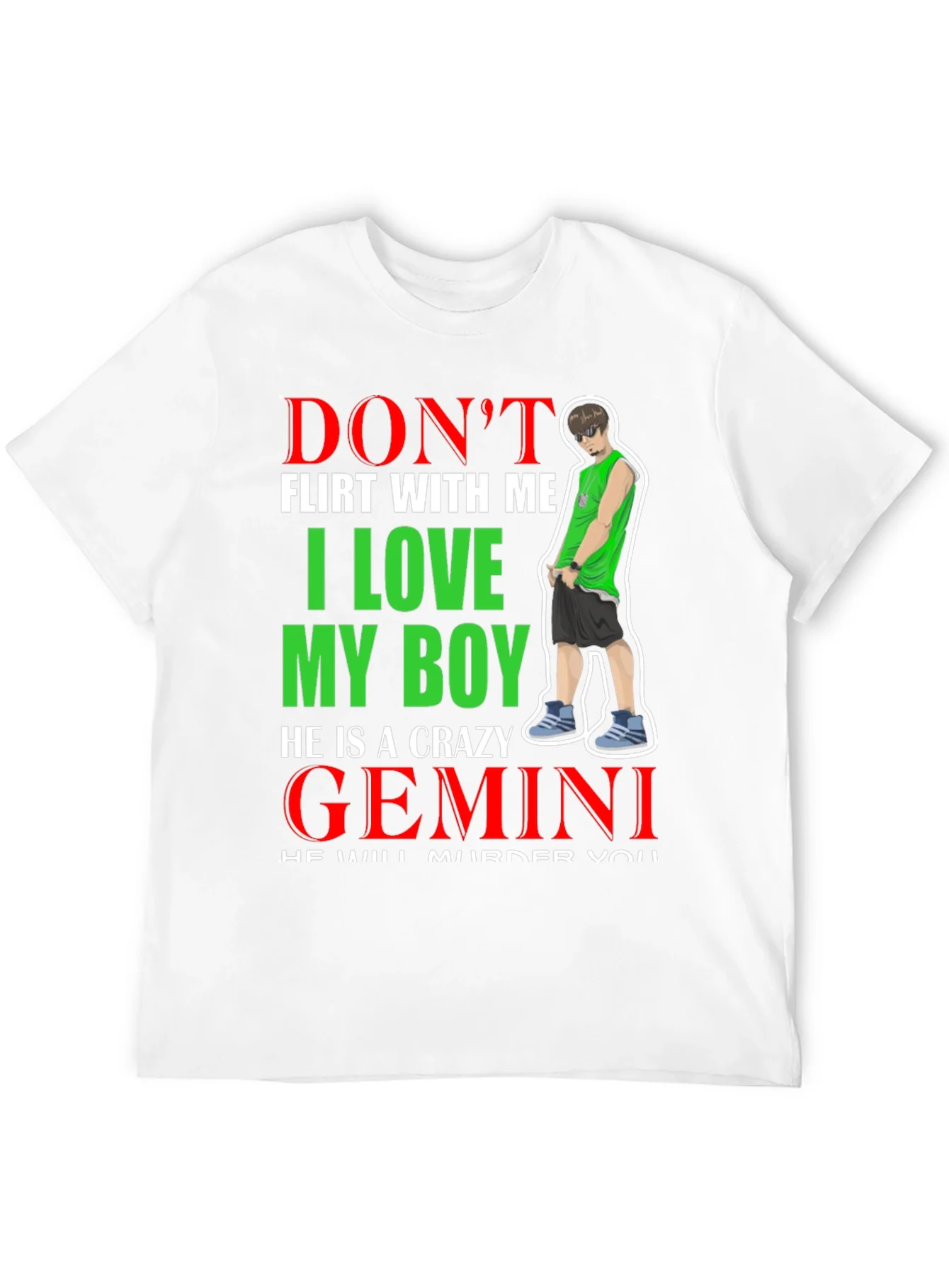 Dont Flirt With Me Gemini Boy T-Shirt