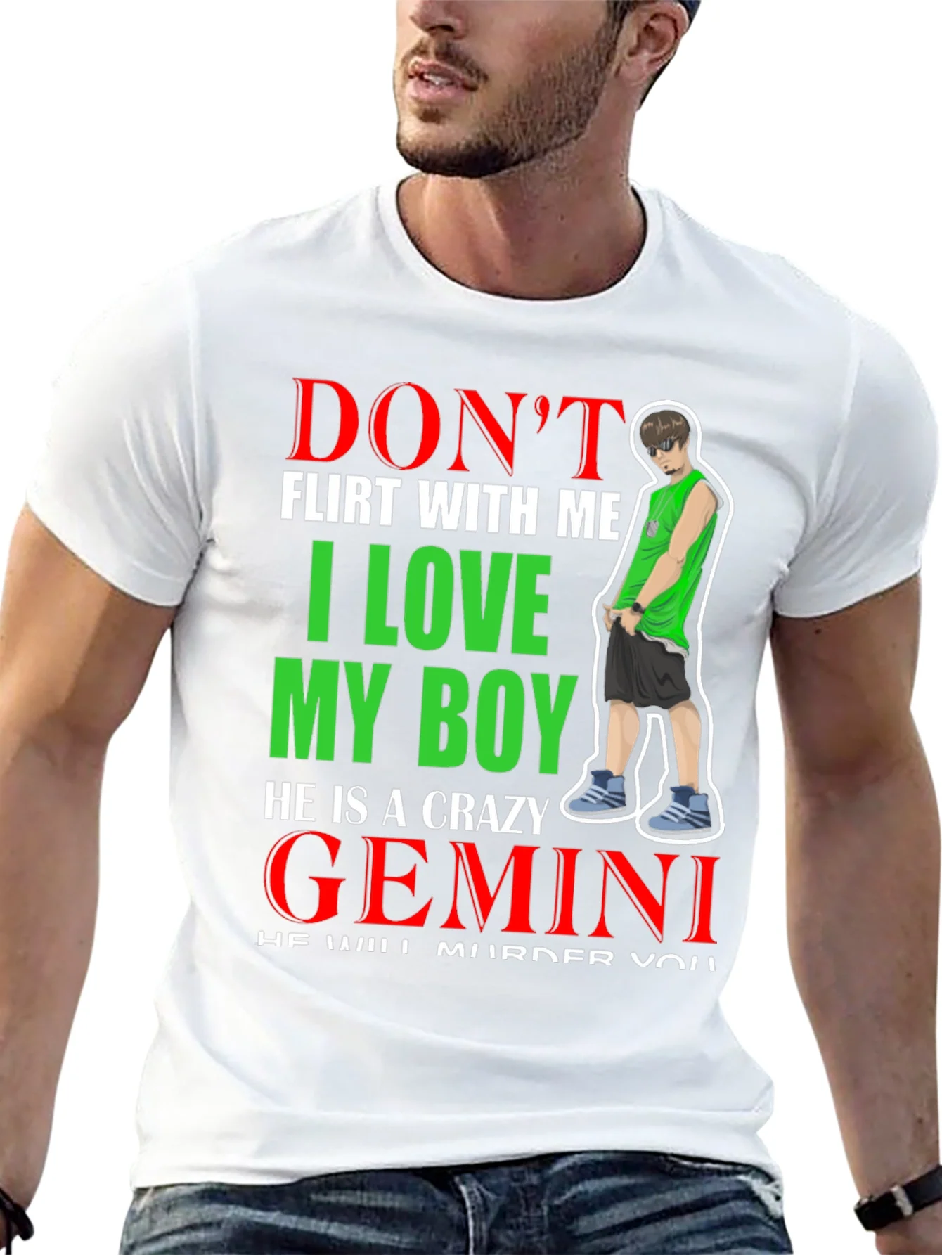 Dont Flirt With Me Gemini Boy T-Shirt