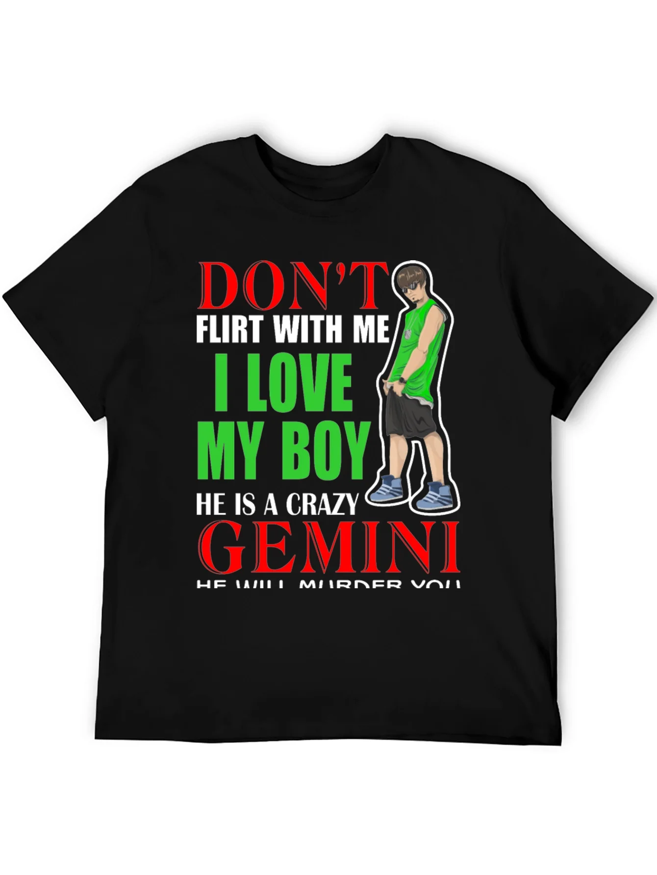 Dont Flirt With Me Gemini Boy T-Shirt