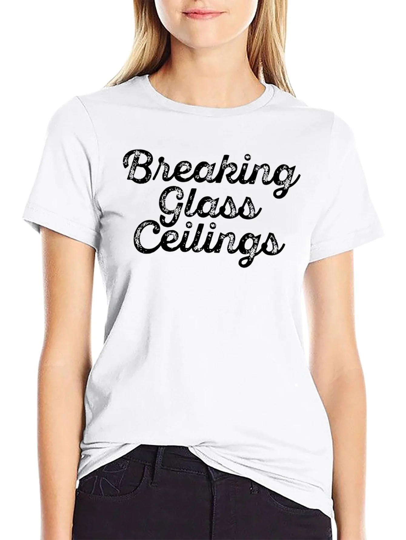 Breaking Glass Ceilings Graphic Tee - Black