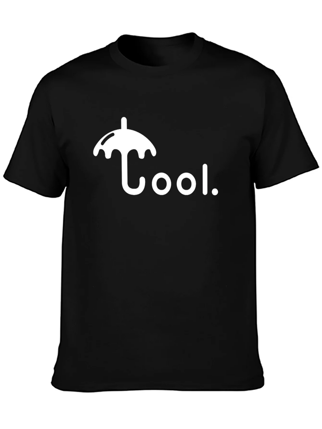 Cool Umbrella Graphic Black T-Shirt